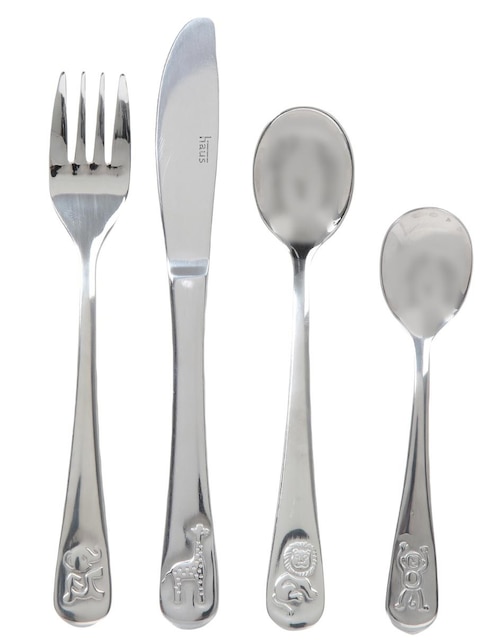 Set cubiertos infantil de acero inoxidable 4 piezas 1