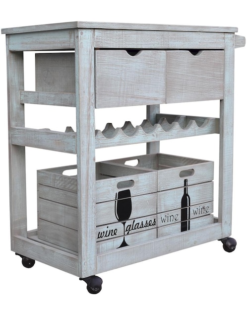 Carro de servicio Bar Hogare Vintage con Cava 2