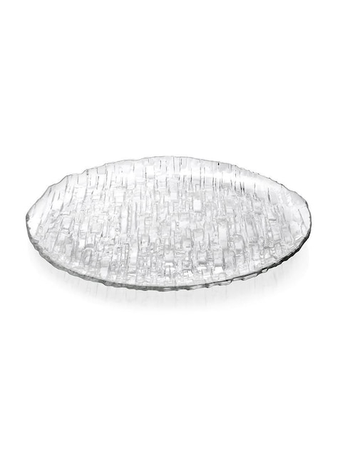 Plato base Borgonovo Oak de vidrio