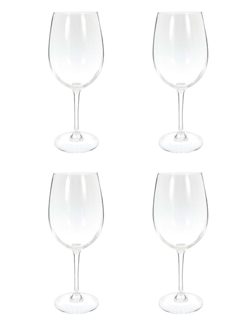 Set de copas para vino Haus de cristal 4 piezas