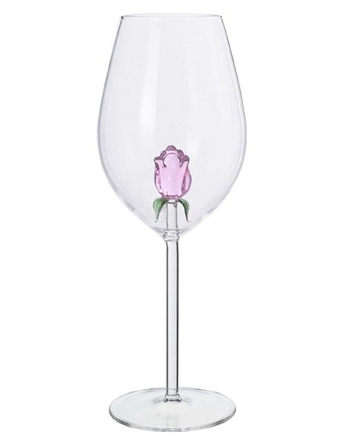 Copa para vino Bluebell & Co. Roses de vidrio