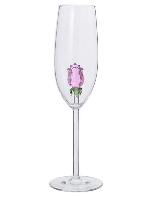 Copa flauta Bluebell & Co. Rose de vidrio