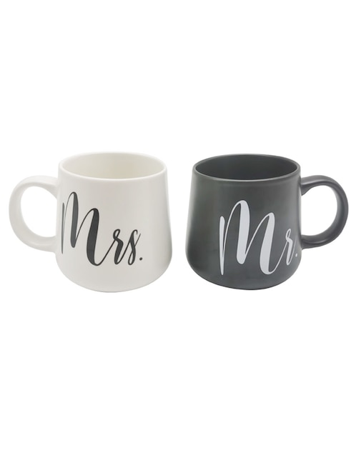 Set de tazas cappuccino Haus Mr & Mrs 2 piezas