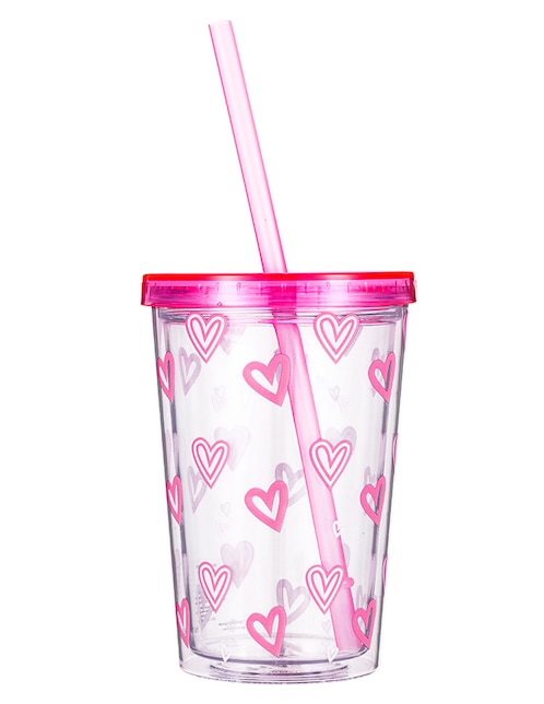 Vaso con tapa y popote Haus Kids