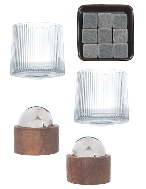 Set de vasos cortos Haus Mercurio de vidrio con 2 piezas