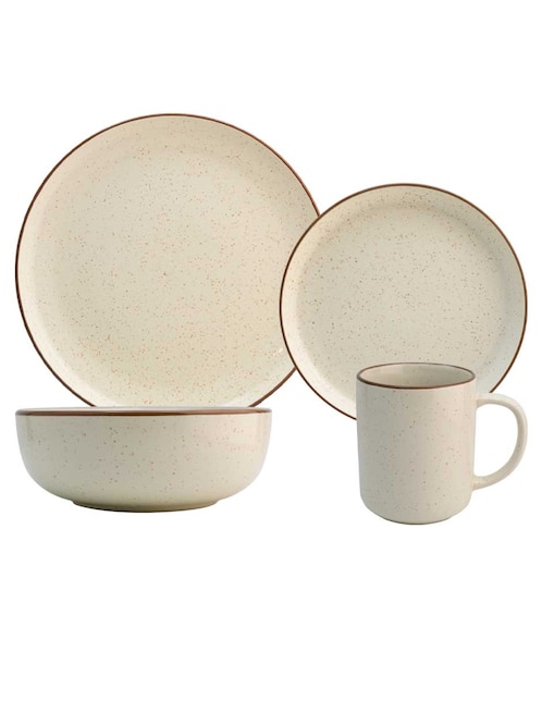 Vajilla cerrada Haus Sans Arena de porcelana 24 piezas