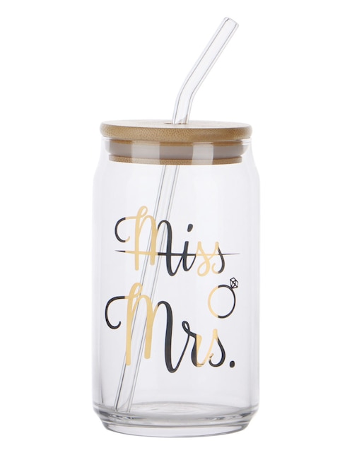 Vaso con tapa Bluebell & Co de vidrio con 3 piezas