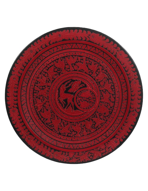 Figura decorativa circular Tmna de madera