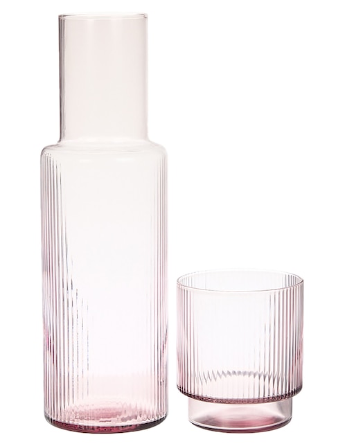 Set de jarra con vaso de vidrio Haus Color Glass