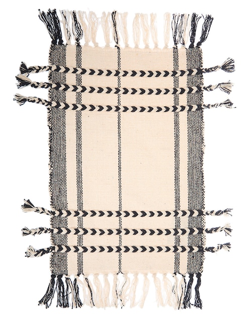 Mantel individual rectangular de algodón Basique