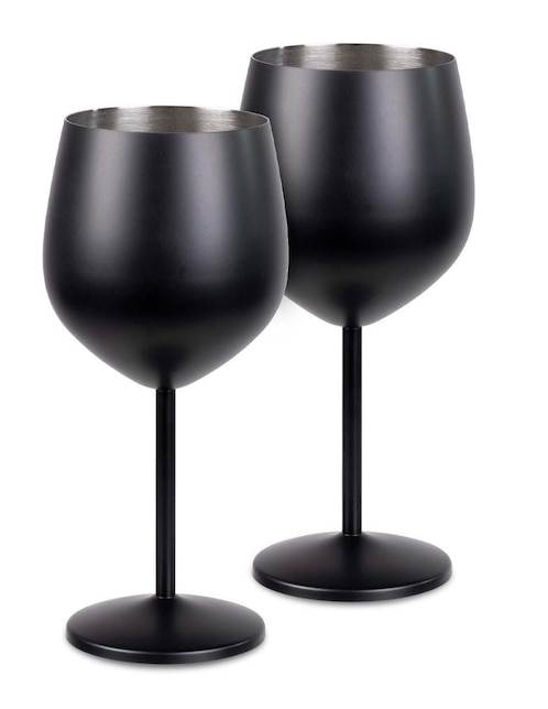 Set de copas para vino tinto Magma Life de acero inoxidable