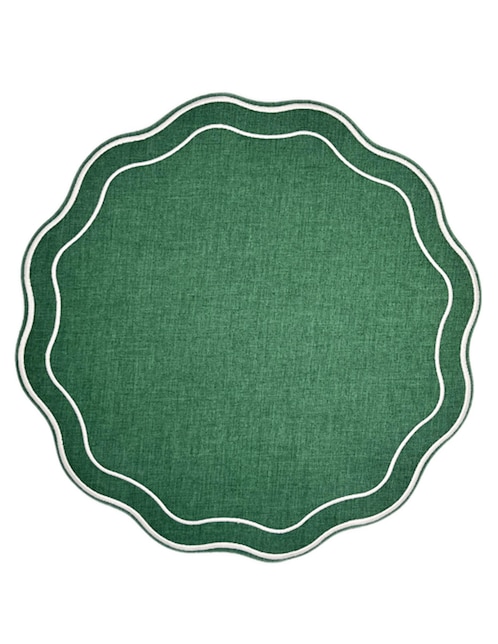 Mantel individual irregular de poliéster