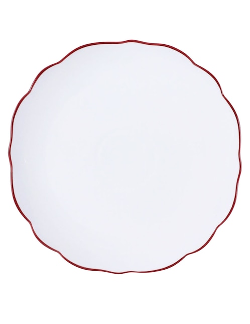 Plato trinche Flor Tulip de stoneware