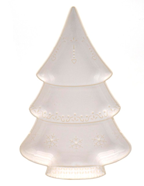 Platón navideño de stoneware