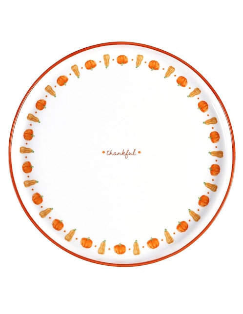 Plato trinche Haus Harvest Pumpkins de stoneware