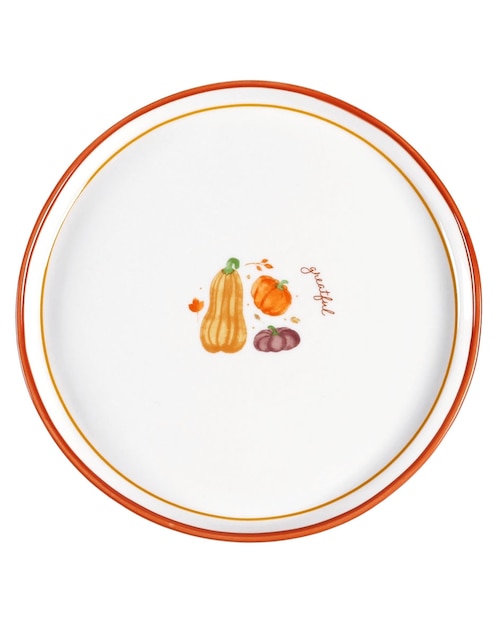 Plato ensalada Haus Harvest Pumpkins de stoneware