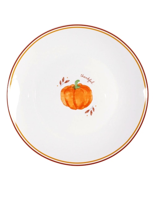 Plato ensalada Haus Harvest Pumpkins de stoneware