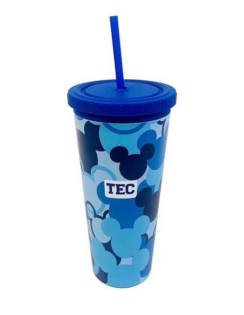 Vaso con tapa y popote Tec De Monterrey Disney
