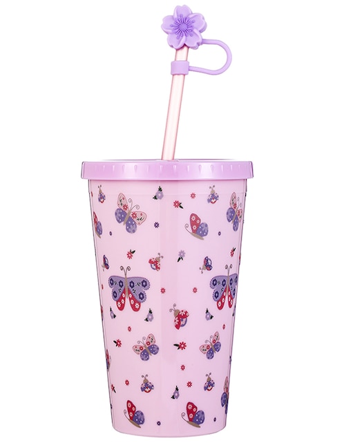 Vaso con tapa y popote 1