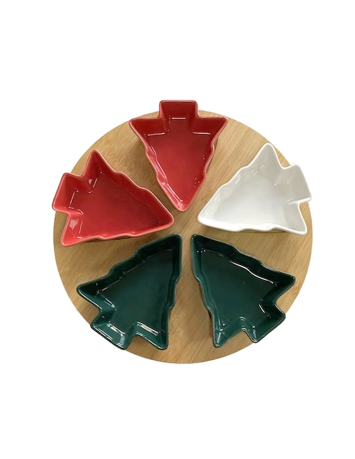 Botanero Haus Holidays árbol navidad de bambú con 5 divisiones