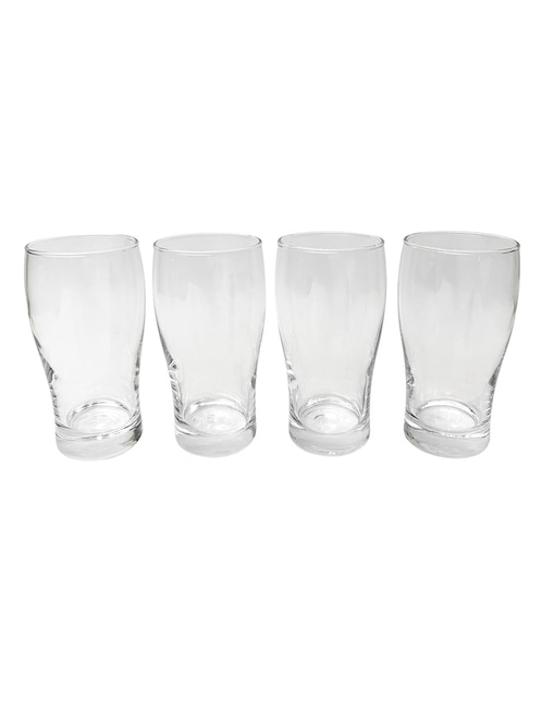 Vaso para cerveza de vidrio con 4 piezas 1