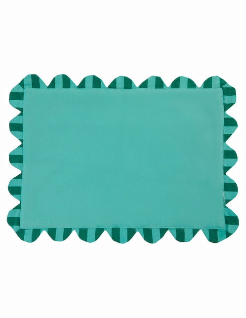 Mantel individual rectangular de algodón 1