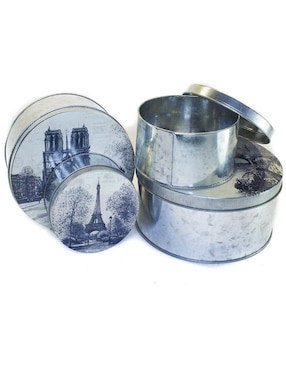 Juego de 4 cajas decorativas Running metal