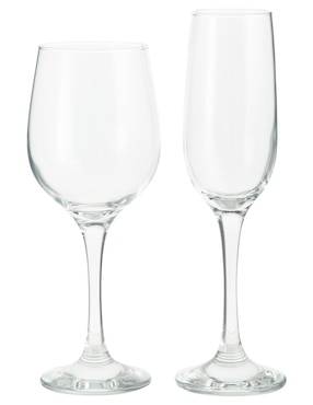 Set vasos y copas Haus de vidrio con 24 piezas