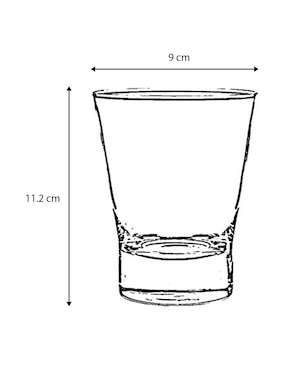 Vaso old fashion Cristar de vidrio