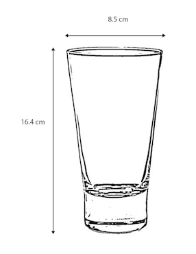 Vaso cooler Cristar de vidrio