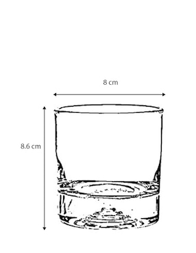 Vaso old fashion Cristar de vidrio