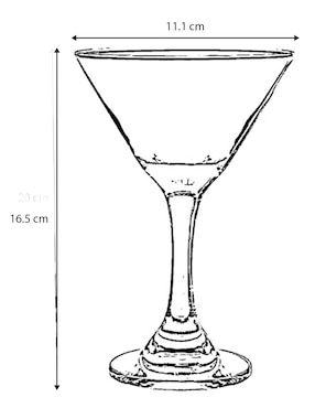 Copa para martini Haus Versalles de vidrio
