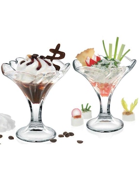 Set de copas para postre Borgonovo Deliss de vidrio