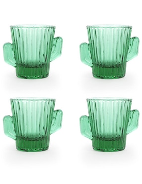 Set de tequileros Kikkerland de cristal 4 piezas
