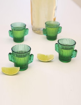 Set de tequileros Kikkerland de cristal 4 piezas