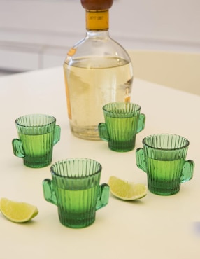 Set de tequileros Kikkerland de cristal 4 piezas