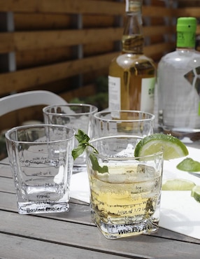 Set de vasos para cócteles Kikkerland de cristal