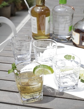 Set de vasos para cócteles Kikkerland de cristal