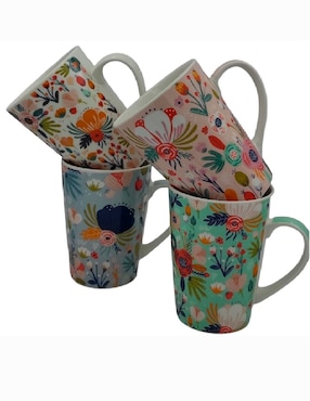 Set De Tazas Clásicas Haus Flowers 4 Piezas