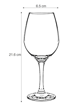Copa para vino tinto Pasabahce Amber de vidrio