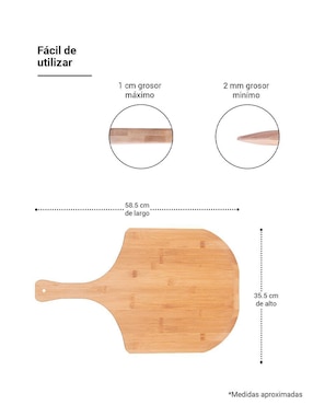 Tabla para pizza Tutti de bambú