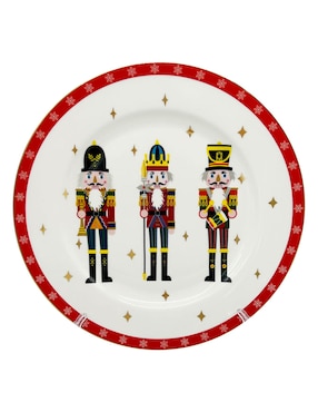 Plato Trinche Navideño Haus Holidays Nutcracker De Porcelana