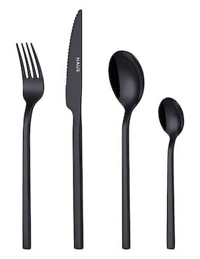 Set cubiertos Haus Dazzel de acero inoxidable 16 piezas