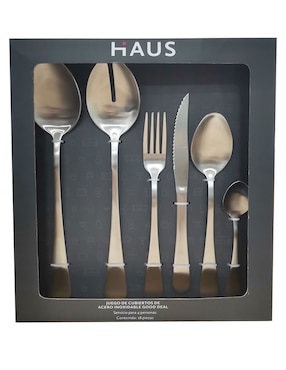 Set Cubiertos Haus Good Deal De Acero Inoxidable 18 Piezas