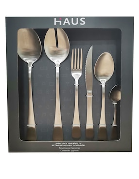 Set Cubiertos Haus Good Deal De Acero Inoxidable 34 Piezas