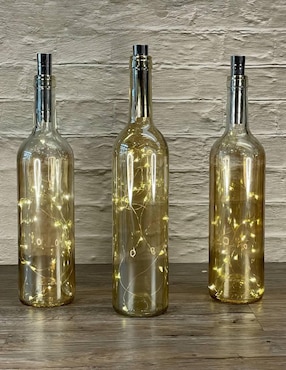 Botella decorativa de botella Angio Candles de cristal