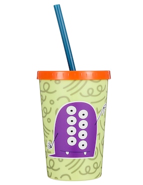 Vaso Con Tapa Y Popote Haus Kids