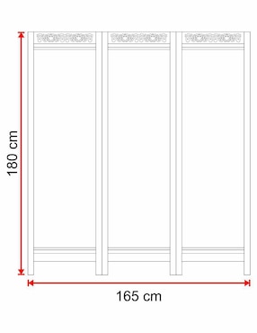 Biombo Rayand Decor 3 paneles de Madera