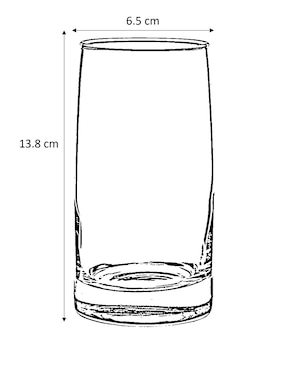 Vaso Doble Pack Cristar Toledo de vidrio
