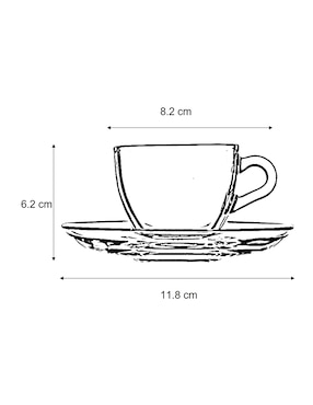 Taza terno Pasabahce basic 2 piezas